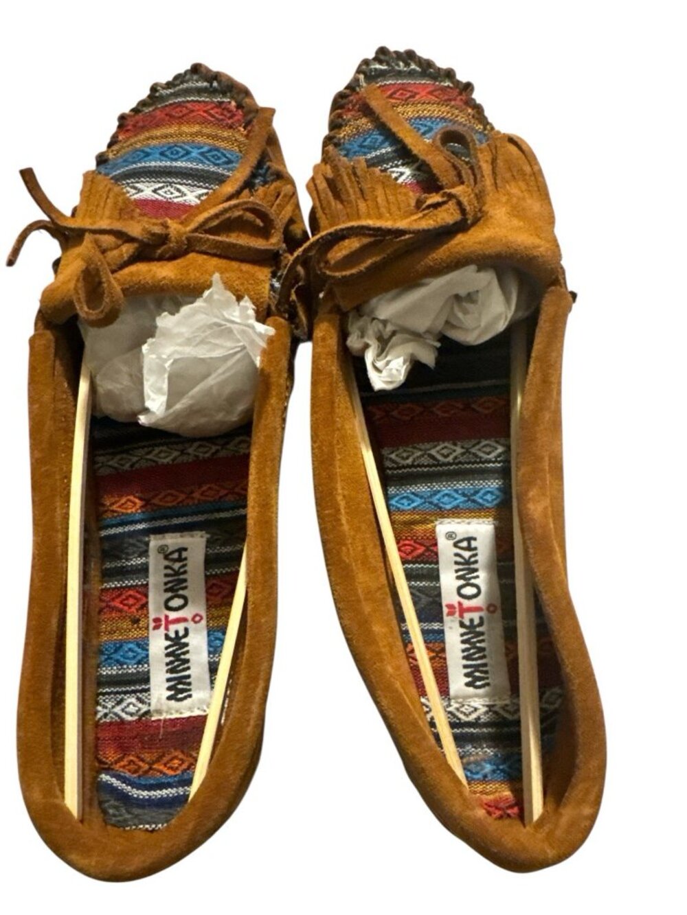 Minnetonka Women Kilty Arizona Moccasin 402K Brown Size 8.5 - Picture 5 of 7